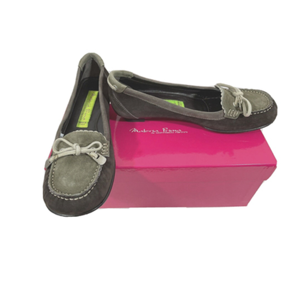 Materia Prima by Goffredo Fantini Tri-Color Suede Loafer Sz 36 1/2 Italy